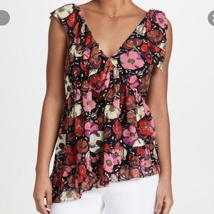 CINQ A SEPT Naomi floral tank